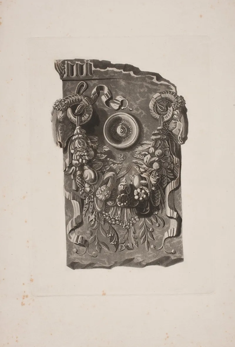 Antikt Arkitekturfragment Wall Art by Oluf Olufsen Bagge - High-Resolution Digital Print