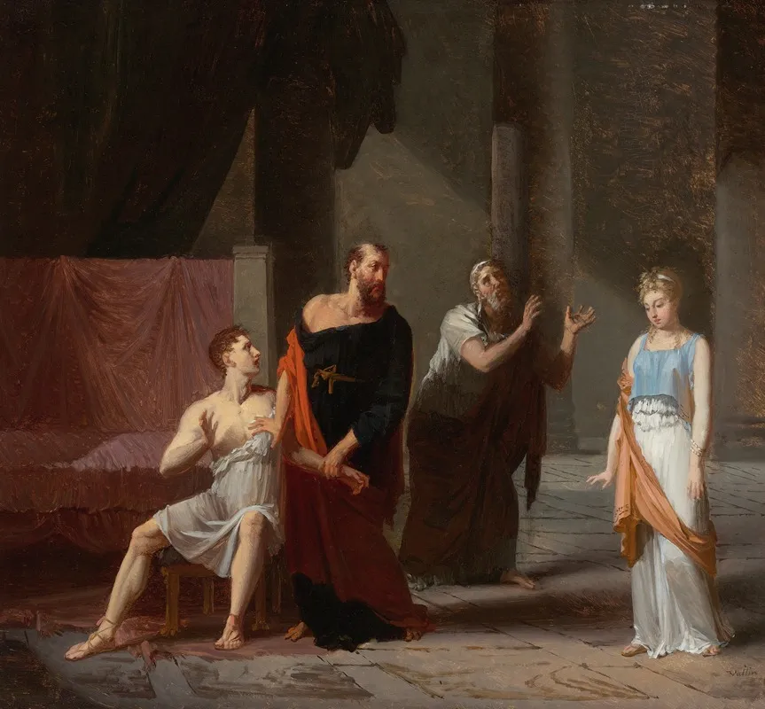 Antiochus And Stratonice 3 Wall Art by Jacques Antoine Vallin - High-Resolution Digital Print