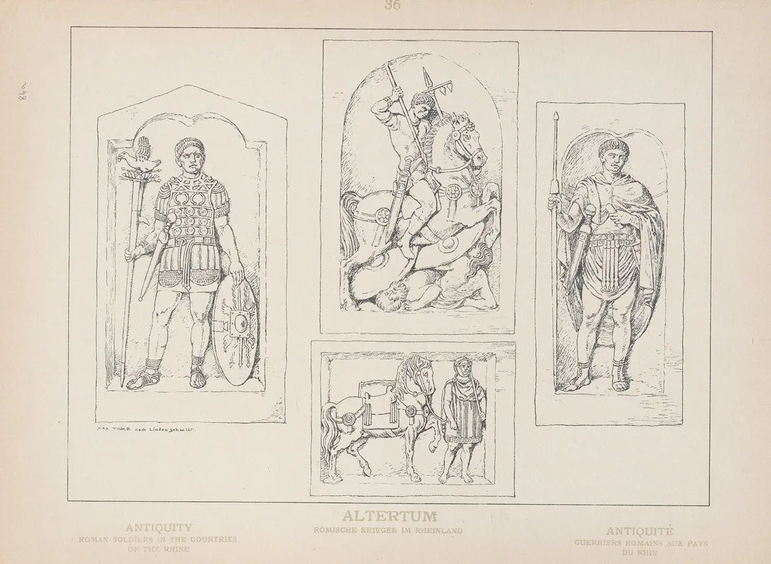 Antiquity Roman Soldiers In The Countries Of The Rhine Wall Art by Adolf Rosenberg - High-Resolution Digital Print