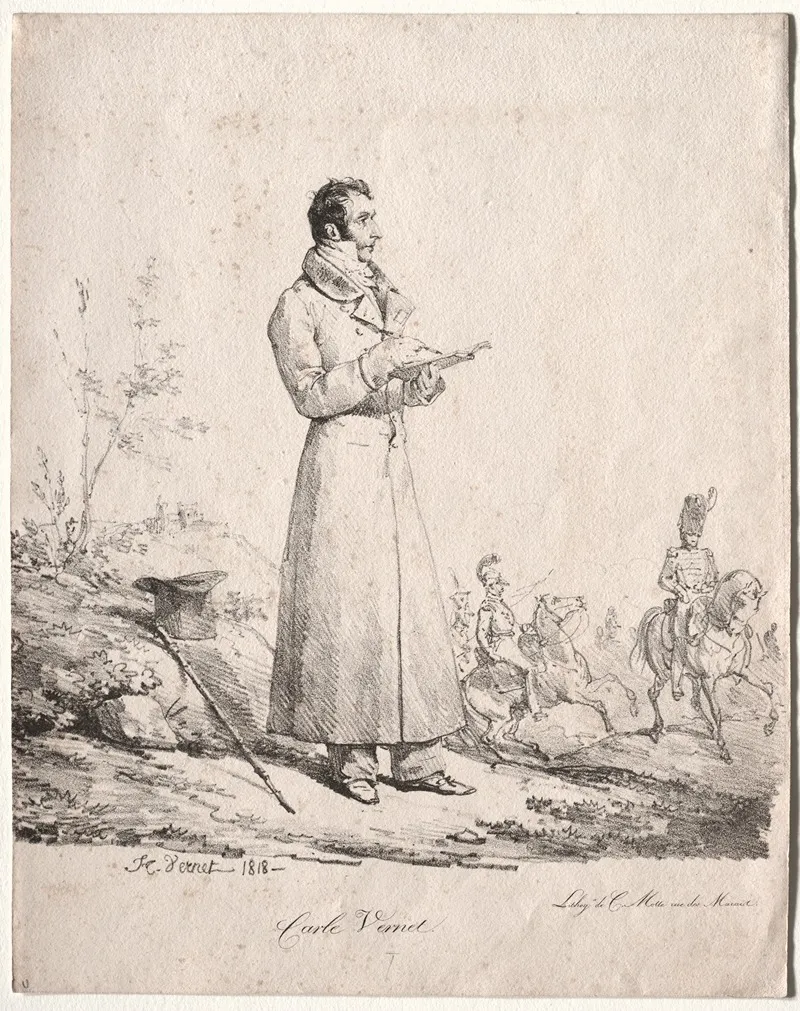 Antoine Charles Horace Vernet Called Carle Wall Art by Horace Vernet - High-Resolution Digital Print