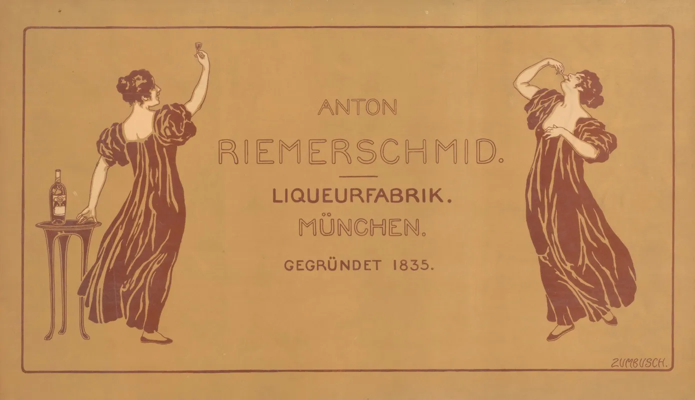 Anton Riemerschmid Likorfabrik Munchen Wall Art by Ludwig von Zumbusch - High-Resolution Digital Print