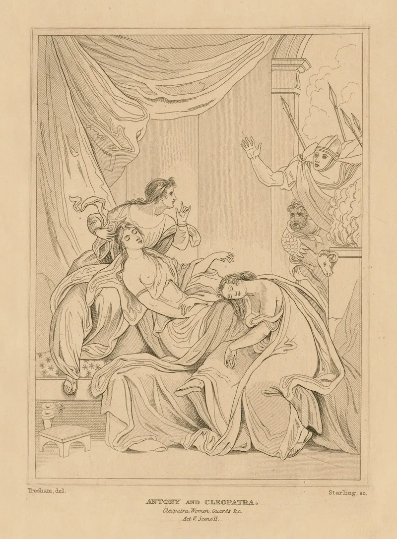 Antony And Cleopatra Cleopatra Women Act V Scene Ii Wall Art by William Francis Starling - High-Resolution Digital Print