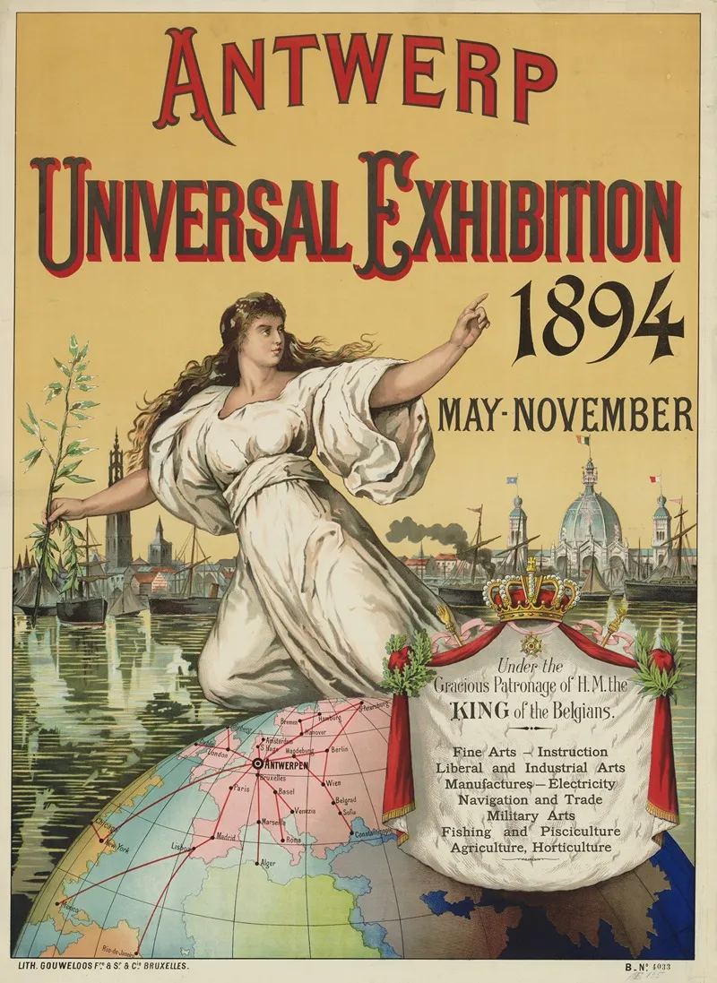 Antwerp Universal Exhibition 1894 Wall Art by Anonymous - High-Resolution Digital Print