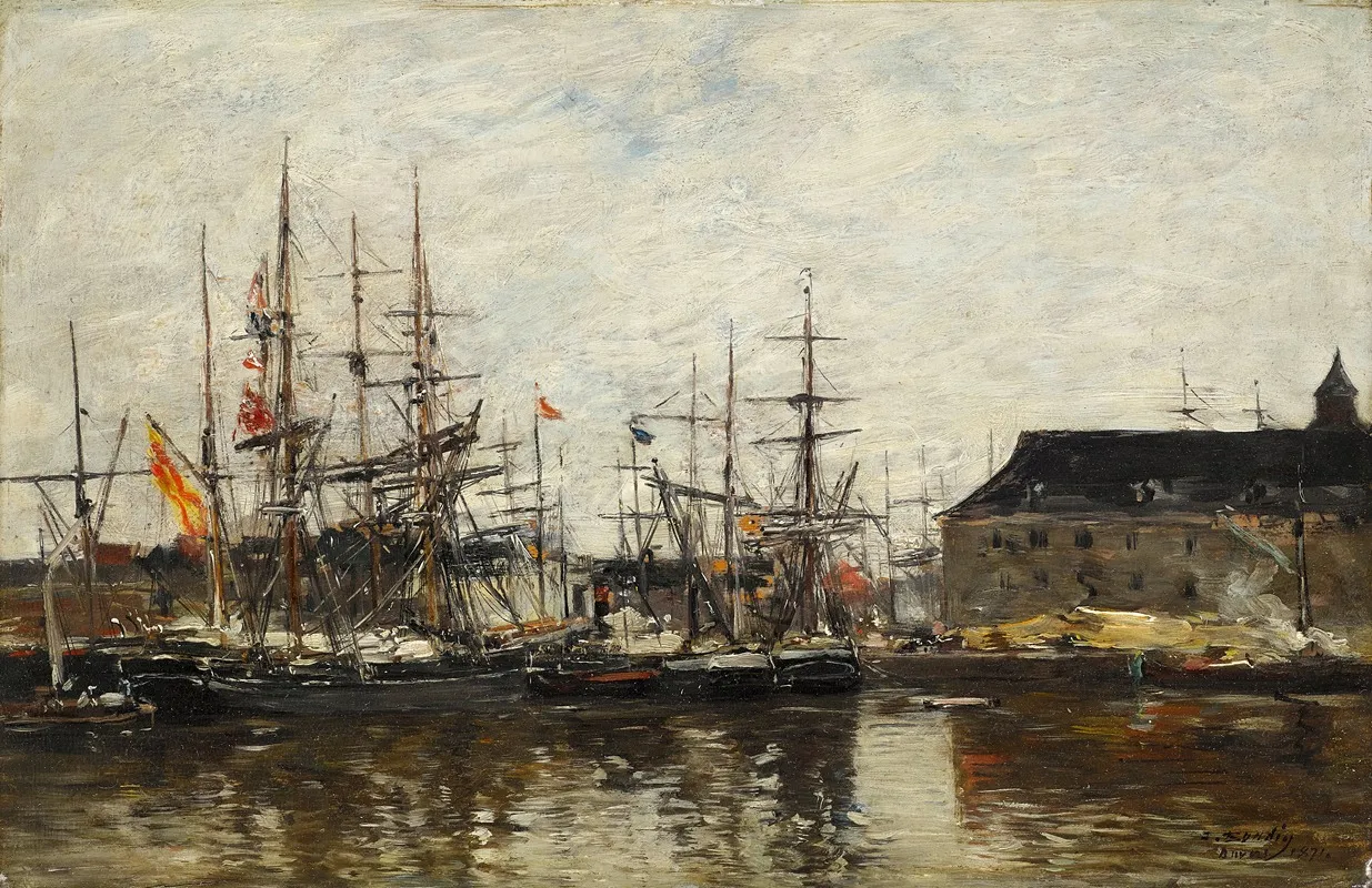 Anvers Trois Mats A Quai