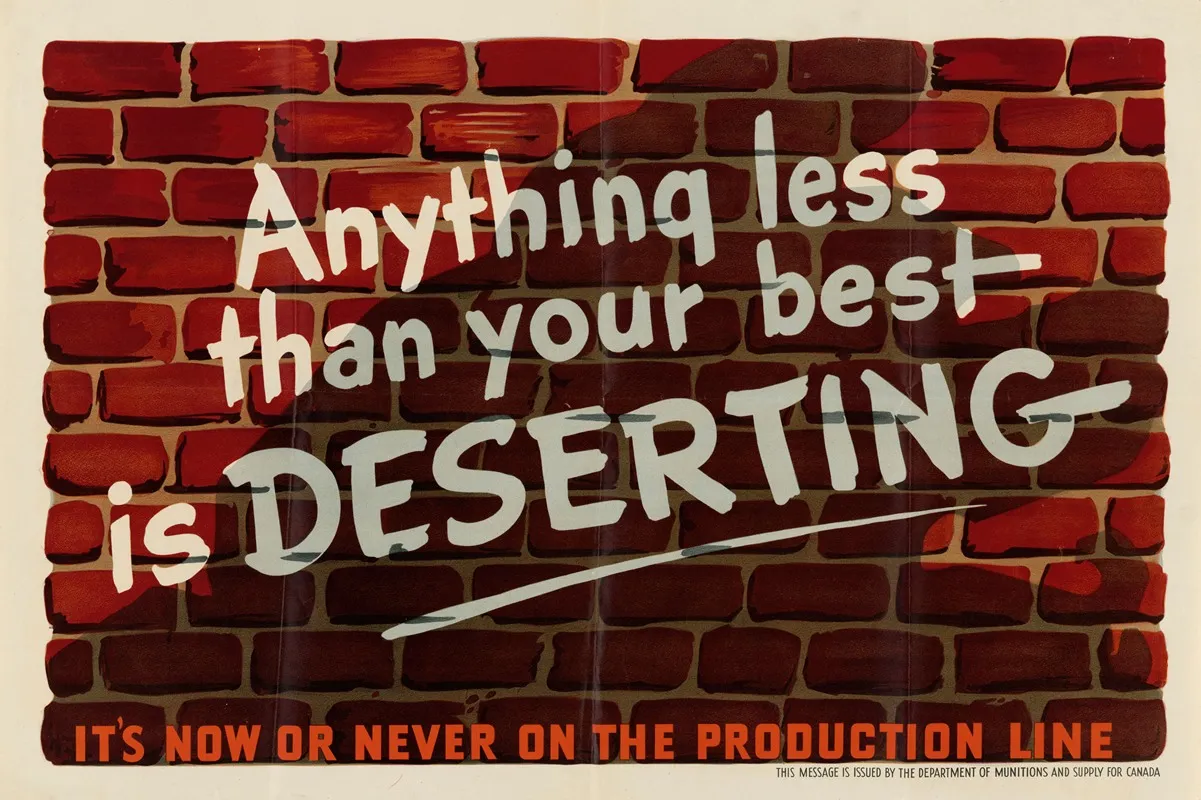 Anything Less Than Your Best Is Deserting Its Now Or Never On The Production Line