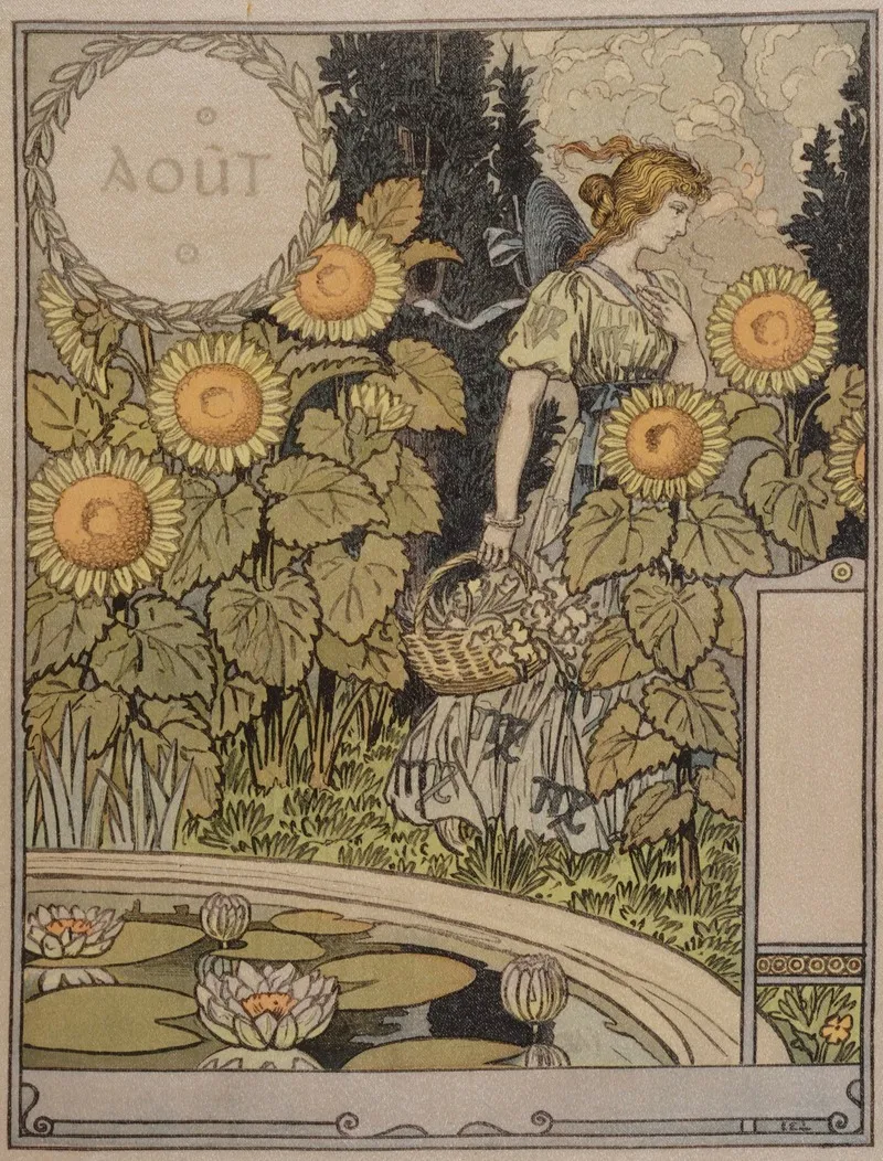 Aout Wall Art by Eugène Grasset - High-Resolution Digital Print