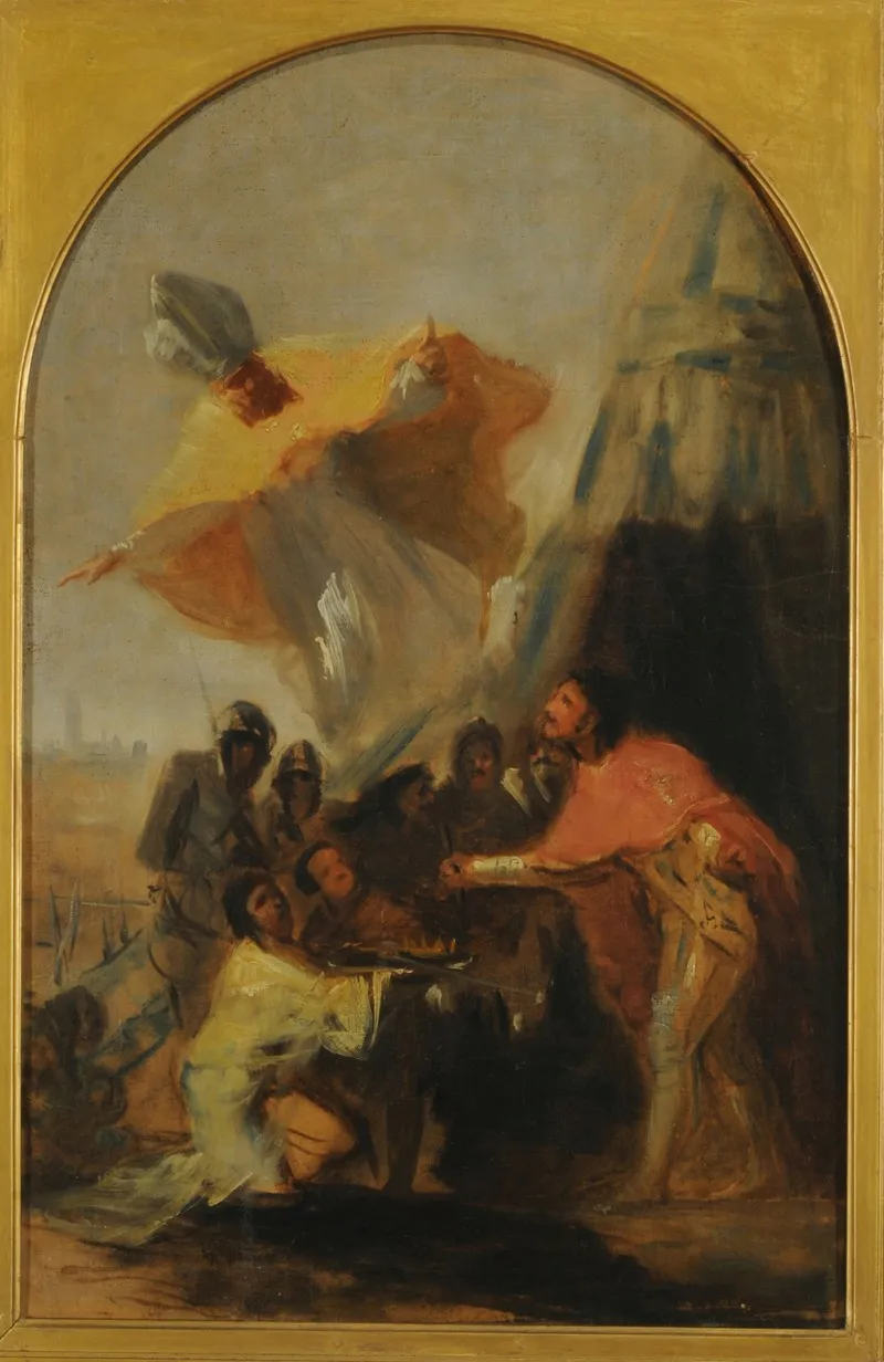 Aparicion De San Isidoro Al Rey Fernando El Santo Ante Los Muros De Sevilla 2 Wall Art by Francisco de Goya - High-Resolution Digital Print