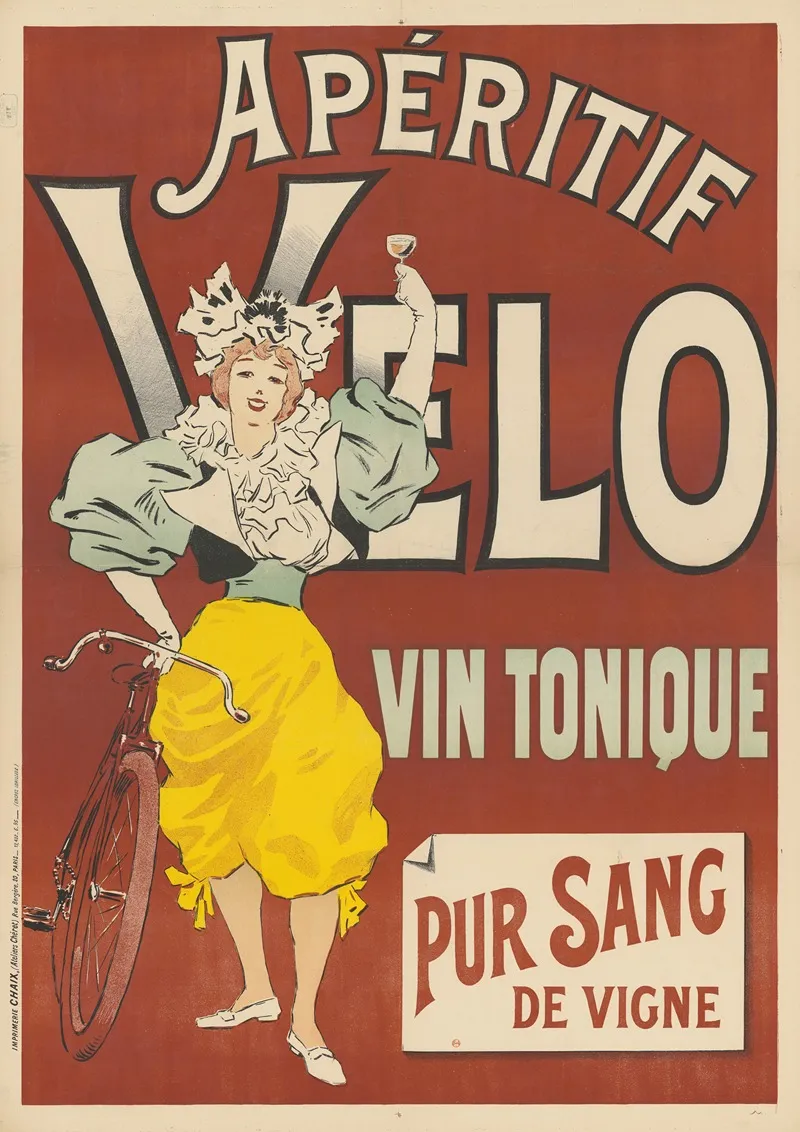 Aperitif Velo Vin Tonique Pur Sang De Vigne Wall Art by Imp. Chaix - High-Resolution Digital Print