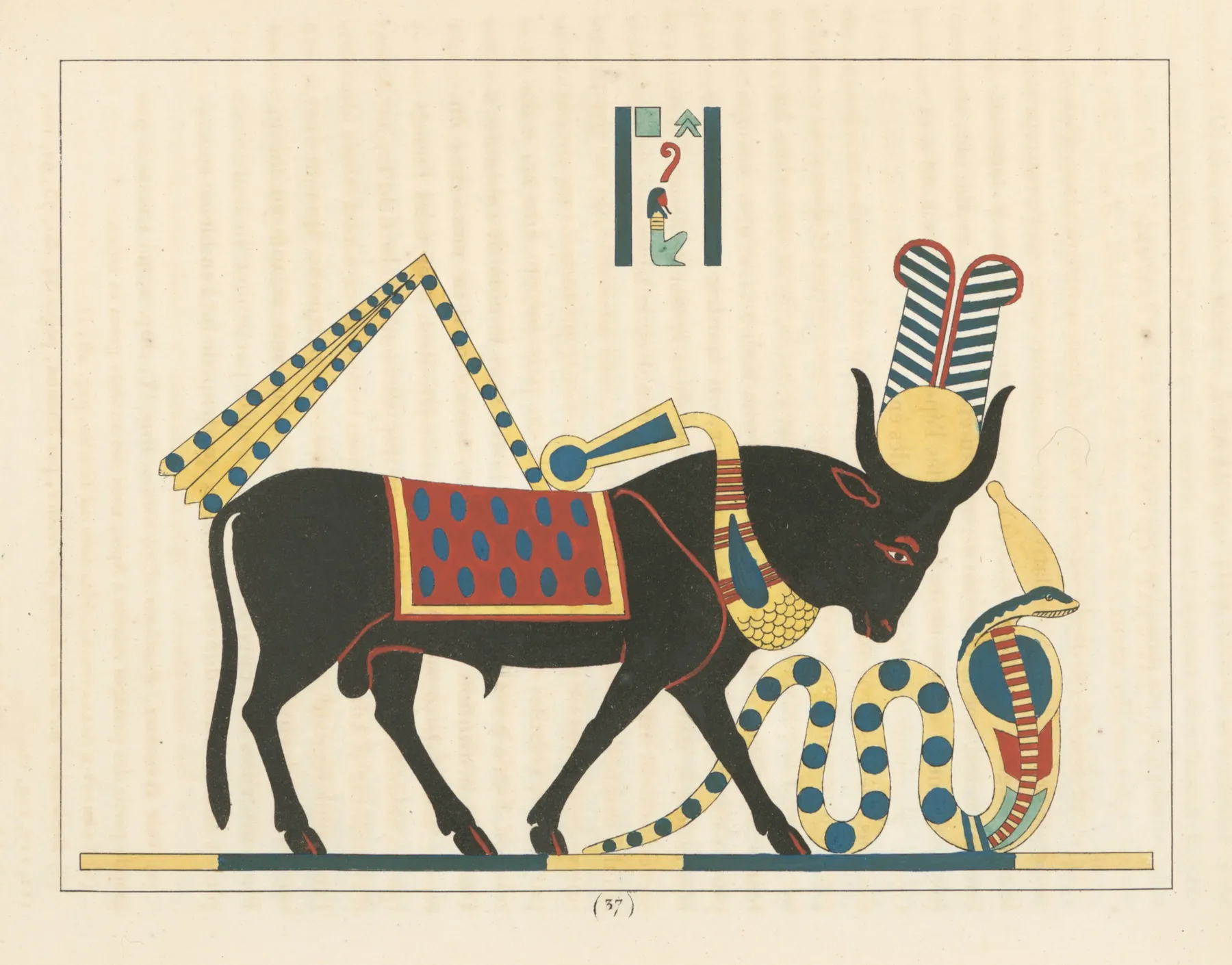 Api Ou Hapi Apis Taureau Consacre A La Lune Wall Art by Léon-Jean-Joseph Dubois - High-Resolution Digital Print