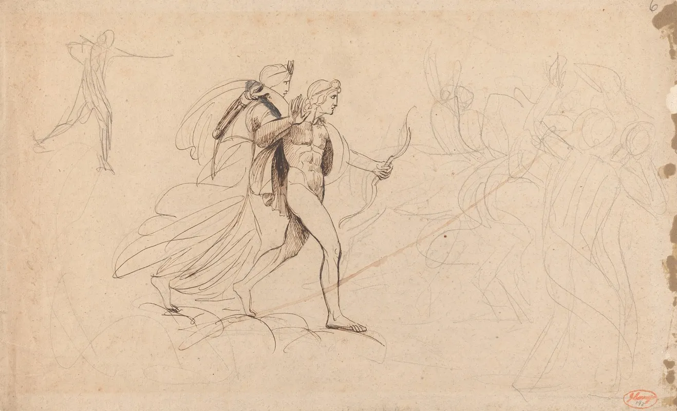Apollo And Diana For The Destruction Of Niobes Children Wall Art by George Romney - High-Resolution Digital Print