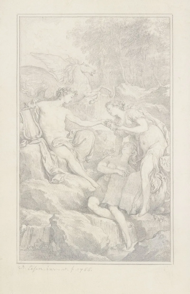Apollo Uberreicht Der Dichtkunst Den Kranz