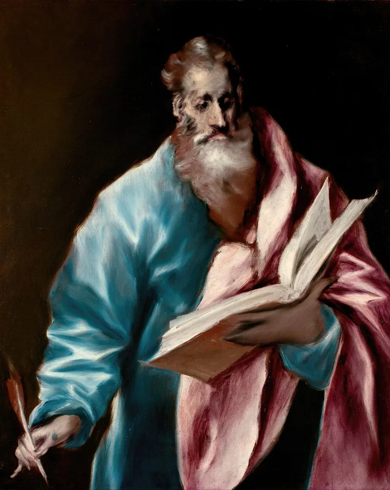 Apostle Saint Matthew Wall Art by El Greco (Domenikos Theotokopoulos) - High-Resolution Digital Print