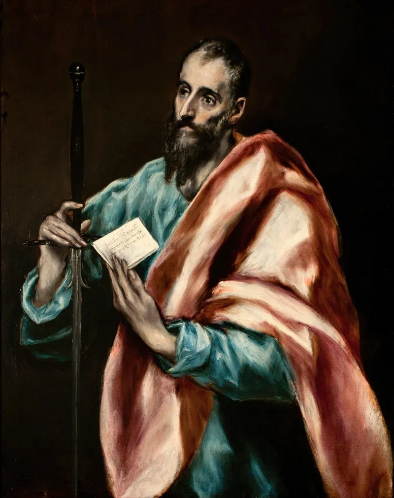 Apostle Saint Paul Wall Art by El Greco (Domenikos Theotokopoulos) - High-Resolution Digital Print