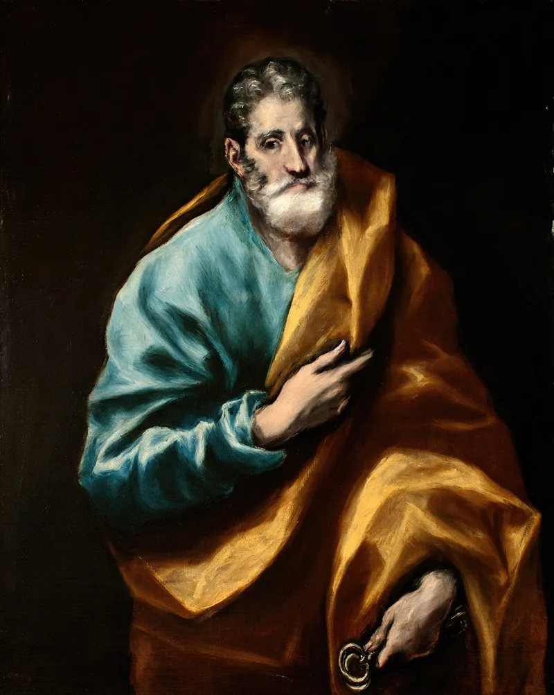 Apostle Saint Peter Wall Art by El Greco (Domenikos Theotokopoulos) - High-Resolution Digital Print