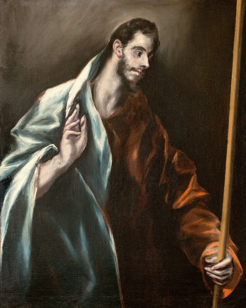 Apostle St Thomas Wall Art by El Greco (Domenikos Theotokopoulos) - High-Resolution Digital Print
