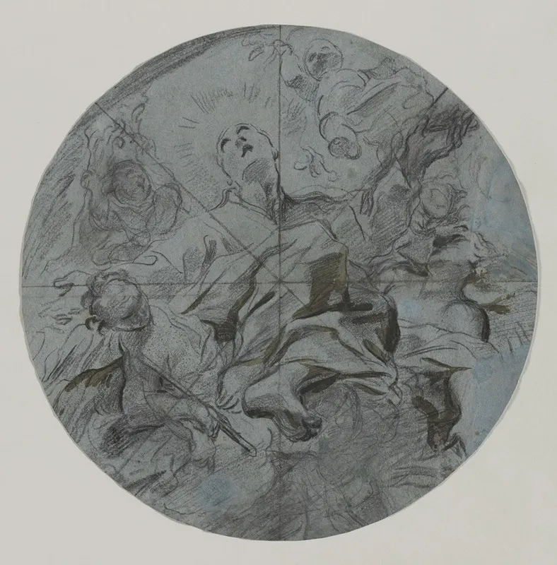 Apotheosis Of A Saint Recto Wall Art by Giovanni Battista Benaschi - High-Resolution Digital Print