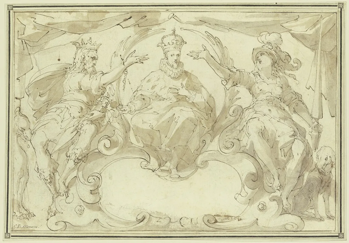 Apotheosis Of An Emperor Wall Art by Giovanni Battista Merano - High-Resolution Digital Print