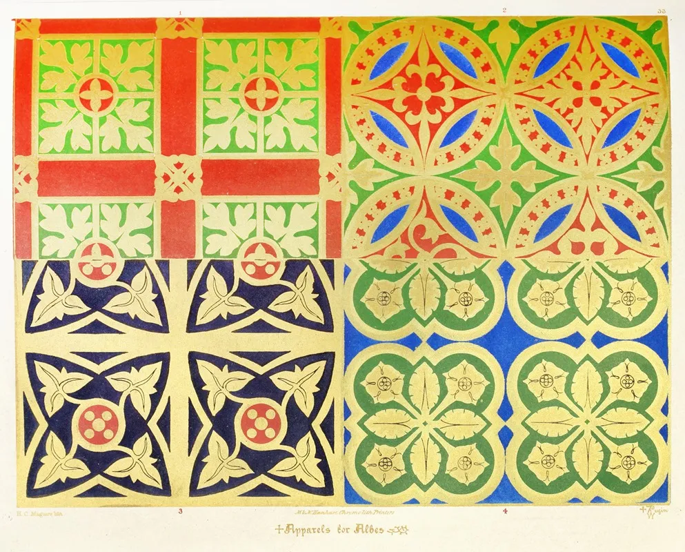 Apparels For Albes 4 Wall Art by Augustus Pugin - High-Resolution Digital Print