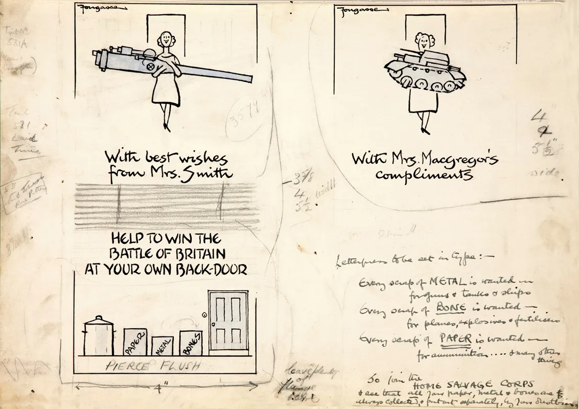 Appeal To Join Home Salvage Corps Wall Art by Cyril Kenneth Bird (Fougasse)   - High-Resolution Digital Print