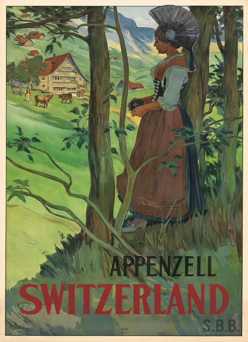 Appenzell Switzerland Wall Art by Auguste Viollier - High-Resolution Digital Print