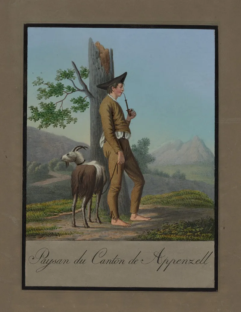 Appenzell Township Peasant Wall Art by Johann Emanuel Locher - High-Resolution Digital Print