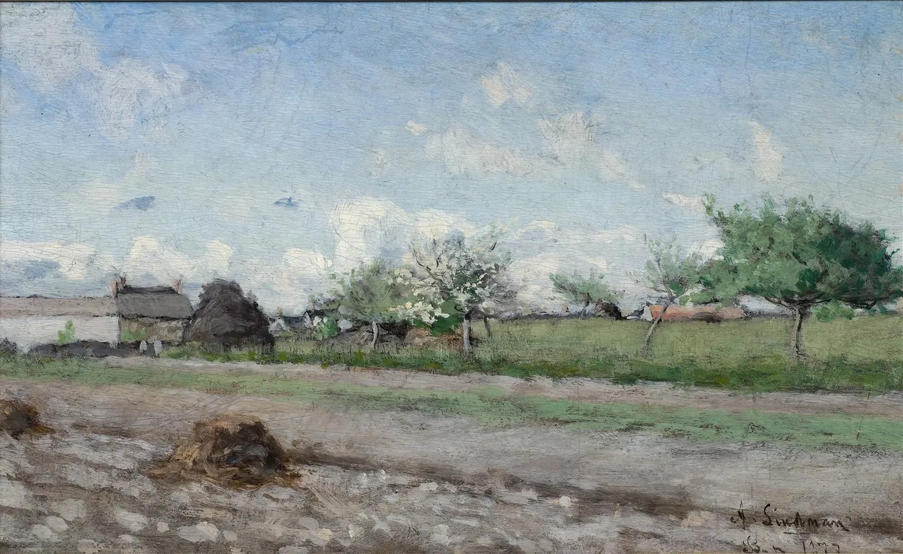Apple Tree In Flower Motif From Barbizon