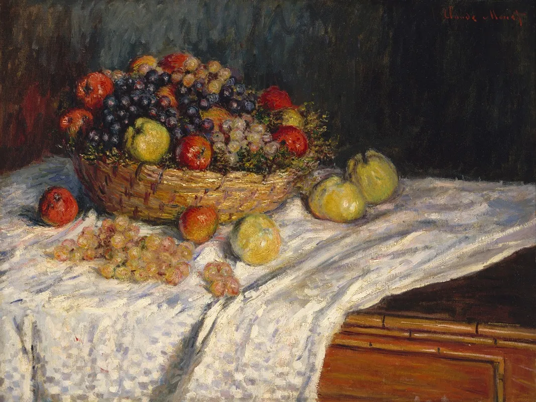 Apples And Grapes 2 Wall Art by Claude Monet - High-Resolution Digital Print