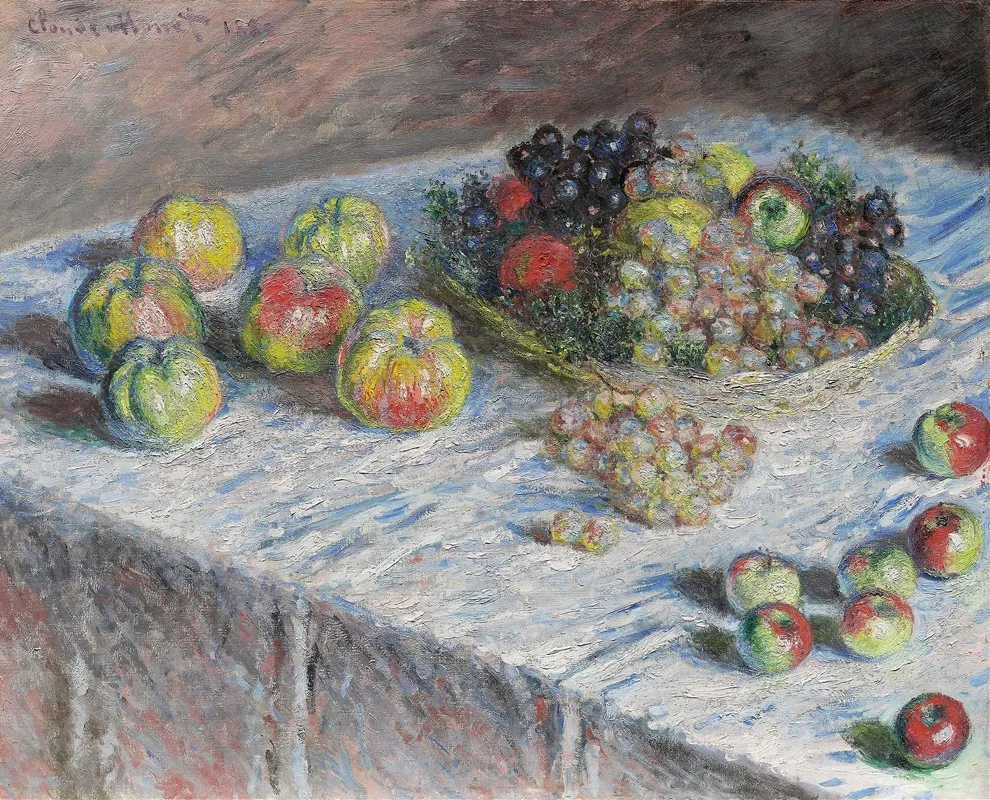 Apples And Grapes Wall Art by Claude Monet - High-Resolution Digital Print
