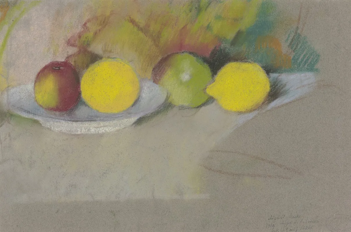 Apples And Lemons Wall Art by August Macke - High-Resolution Digital Print
