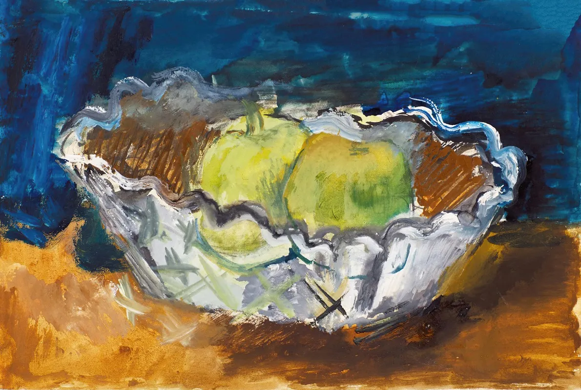 Apples In A Bowl Wall Art by Vera Mikhailovna Ermolaeva - High-Resolution Digital Print
