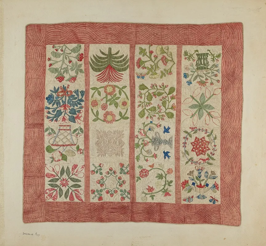 Appliqued Bedspread