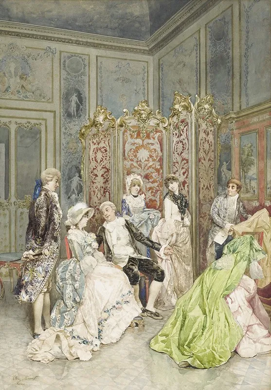 Appointment With The Dressmaker Wall Art by Ettore Simonetti - High-Resolution Digital Print