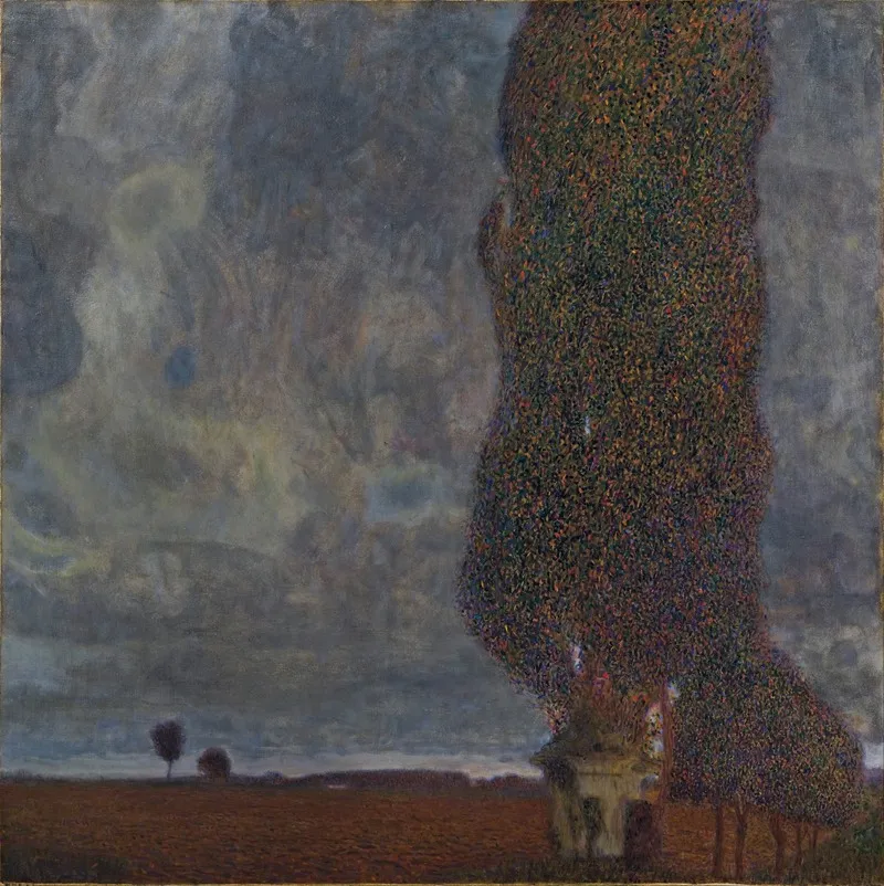 Approaching Thunderstorm The Large Poplar Ii Wall Art by Gustav Klimt - High-Resolution Digital Print