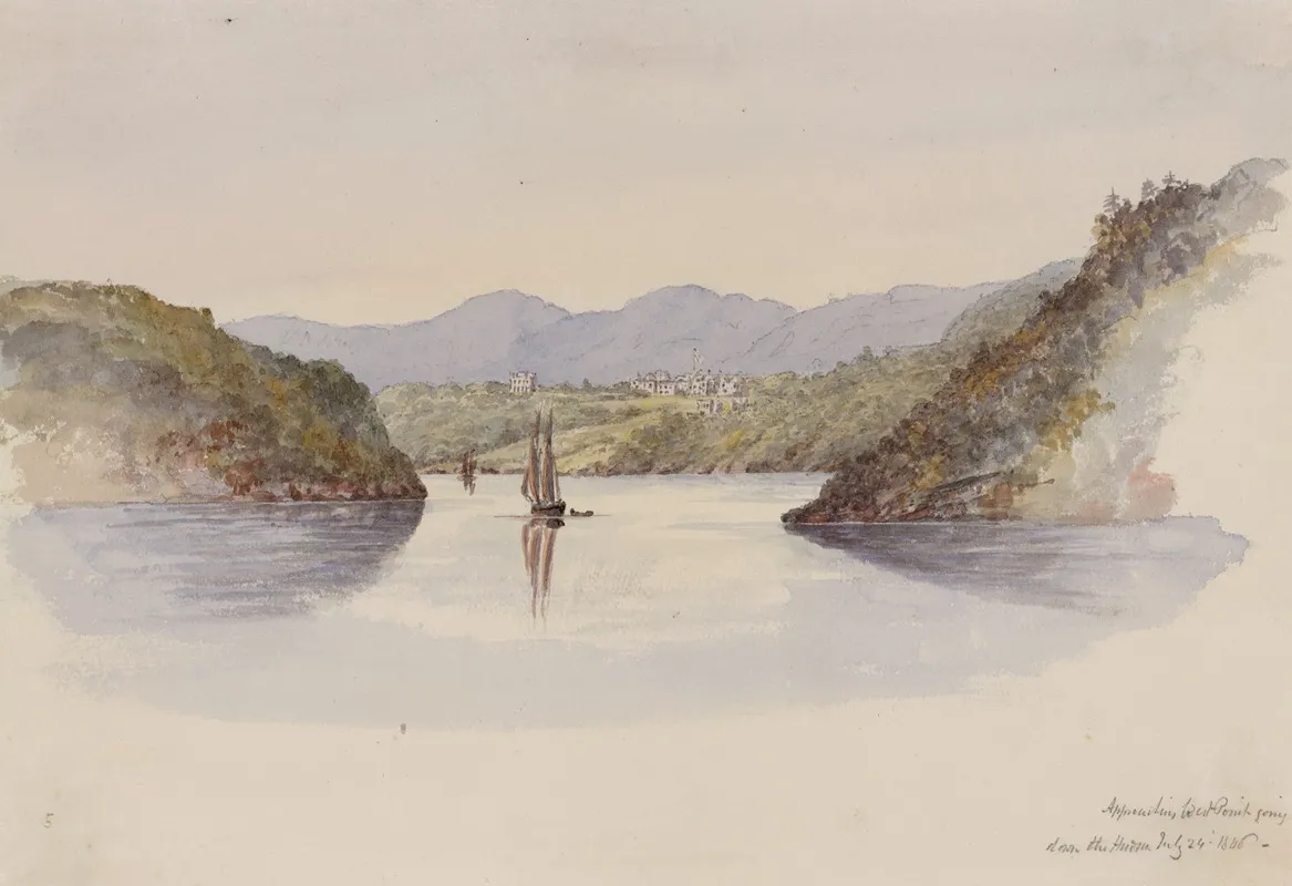 Approaching West Point Going Down The Hudson July 24 1846