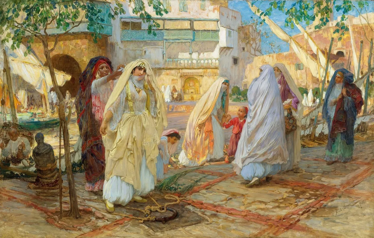 Apres La Fete Port Dalger Wall Art by Frederick Arthur Bridgman - High-Resolution Digital Print