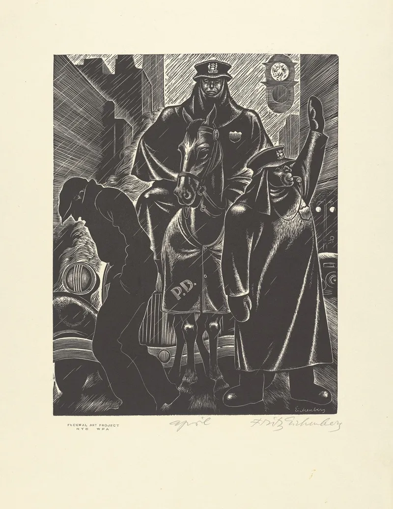 April 6 Wall Art by Fritz Eichenberg - High-Resolution Digital Print