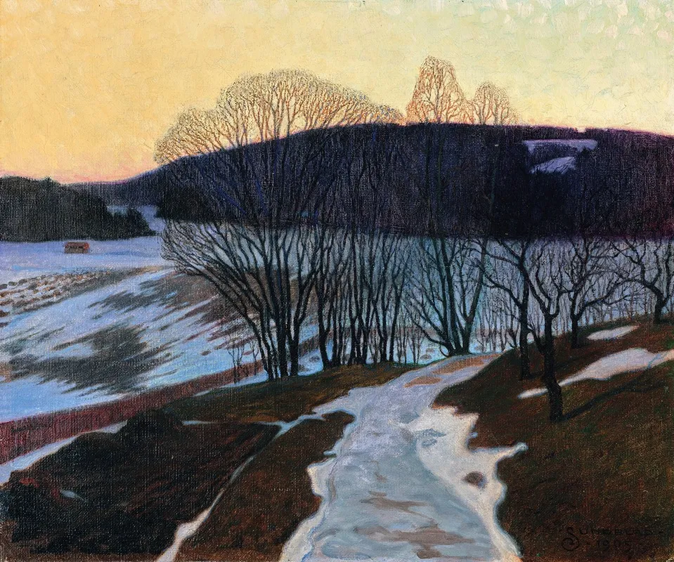 Aprilafton April Evening Wall Art by Arvid Werner Sundblad - High-Resolution Digital Print