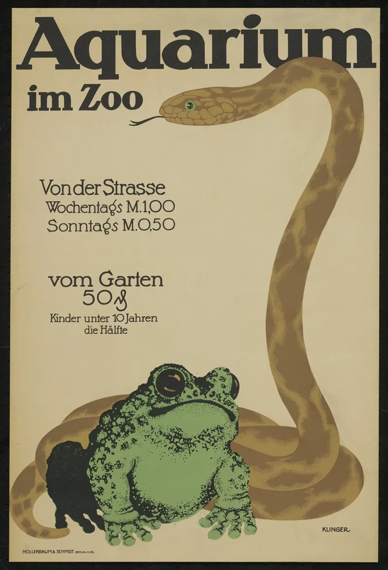 Aquarium Im Zoo Wall Art by Julius Klinger - High-Resolution Digital Print