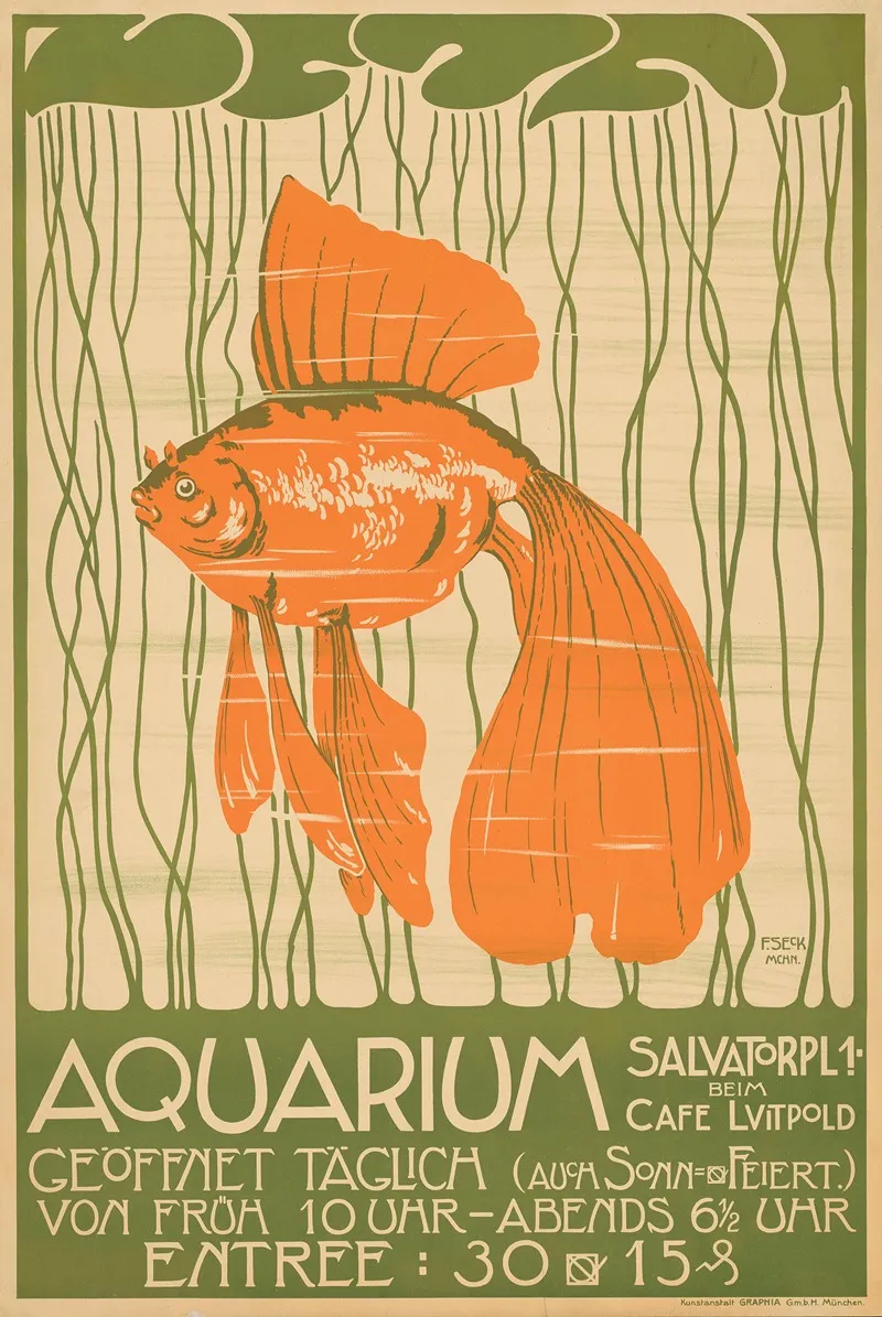 Aquarium Salvatorplatz 1 Beim Cafe Luitpold Wall Art by Fritz Seck - High-Resolution Digital Print