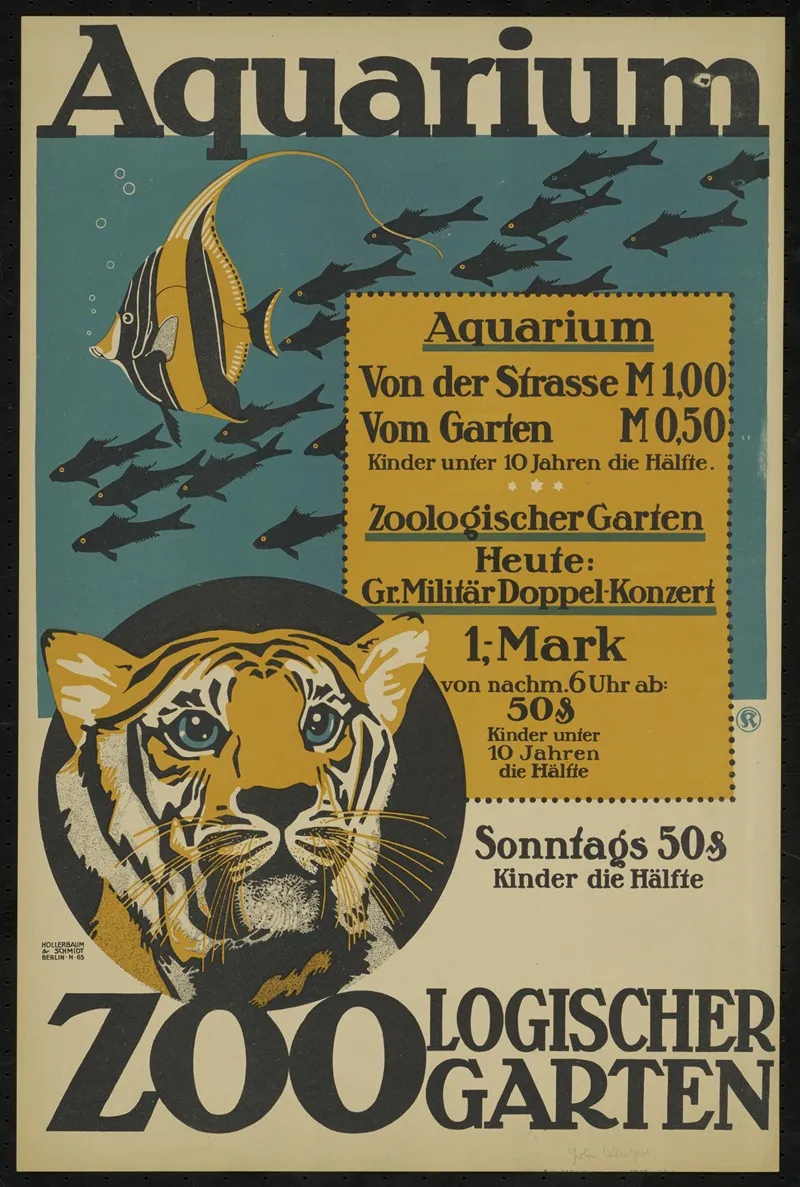 Aquarium Zoologischer Garten Wall Art by Julius Klinger - High-Resolution Digital Print