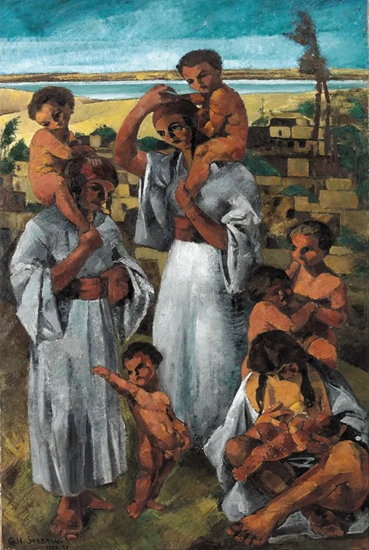 Arab Motherhood Wall Art by Georges Sabbagh - High-Resolution Digital Print