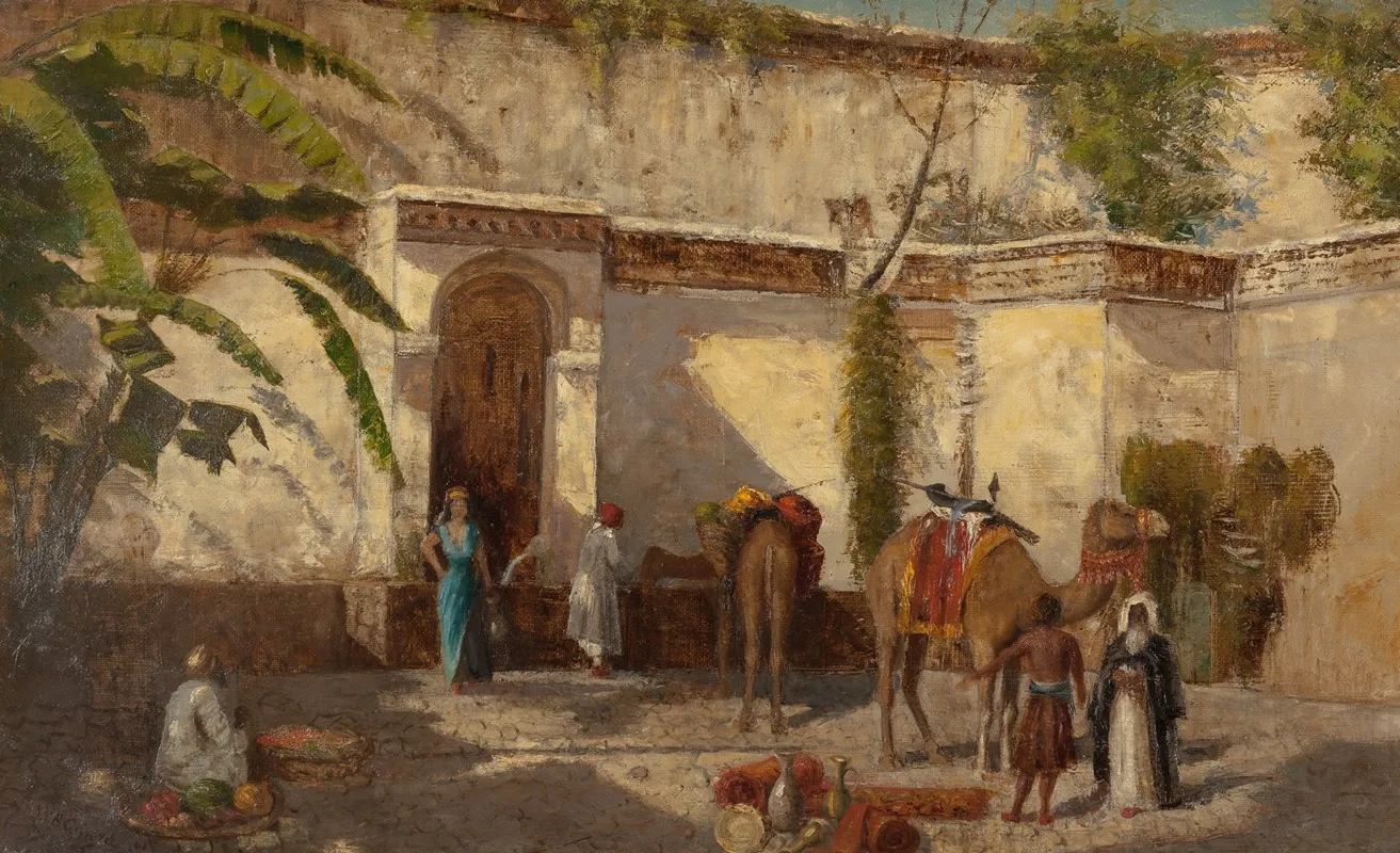 Arab Street Scene Wall Art by William Birdsall Gifford - High-Resolution Digital Print