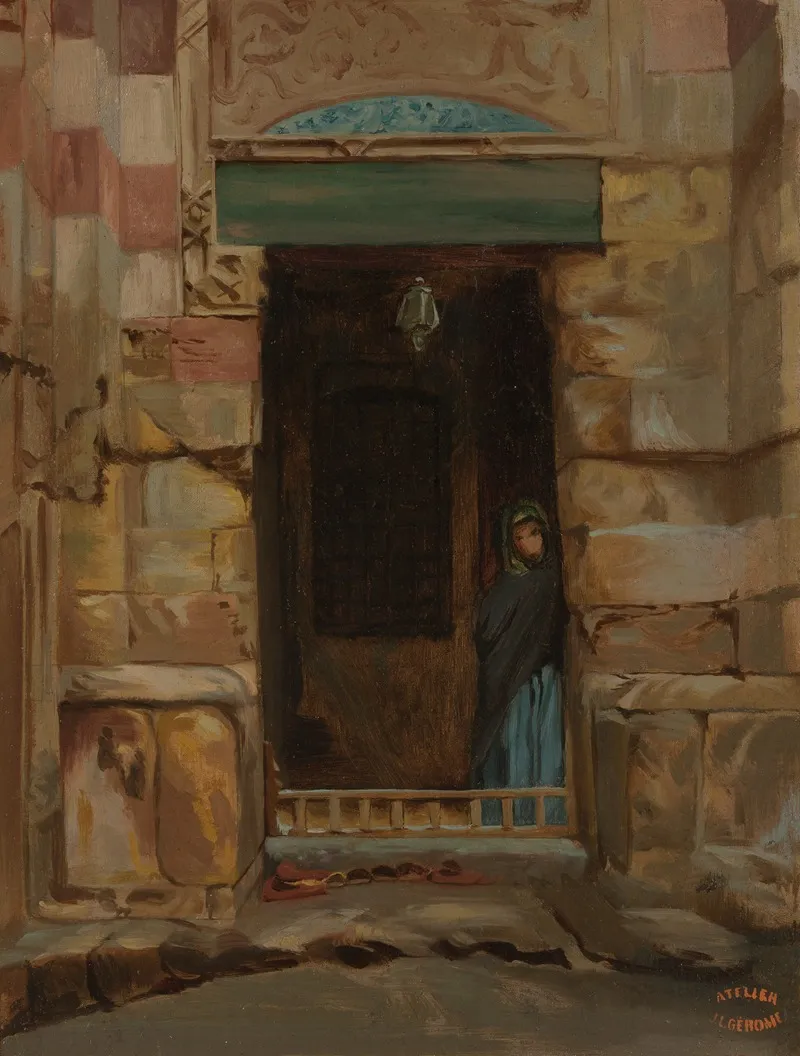Arab Woman In A Doorway 2