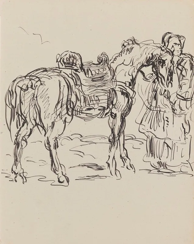 Arabian Horseman And Horse