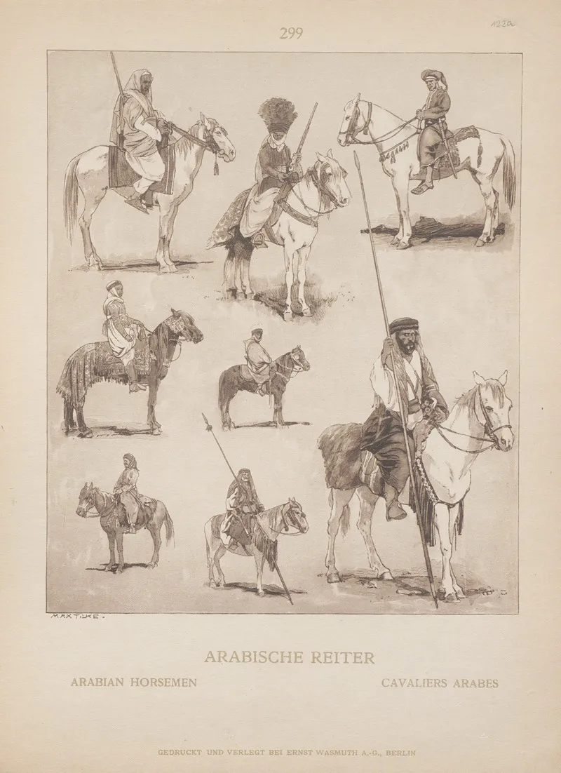 Arabian Horsemen Wall Art by Adolf Rosenberg - High-Resolution Digital Print