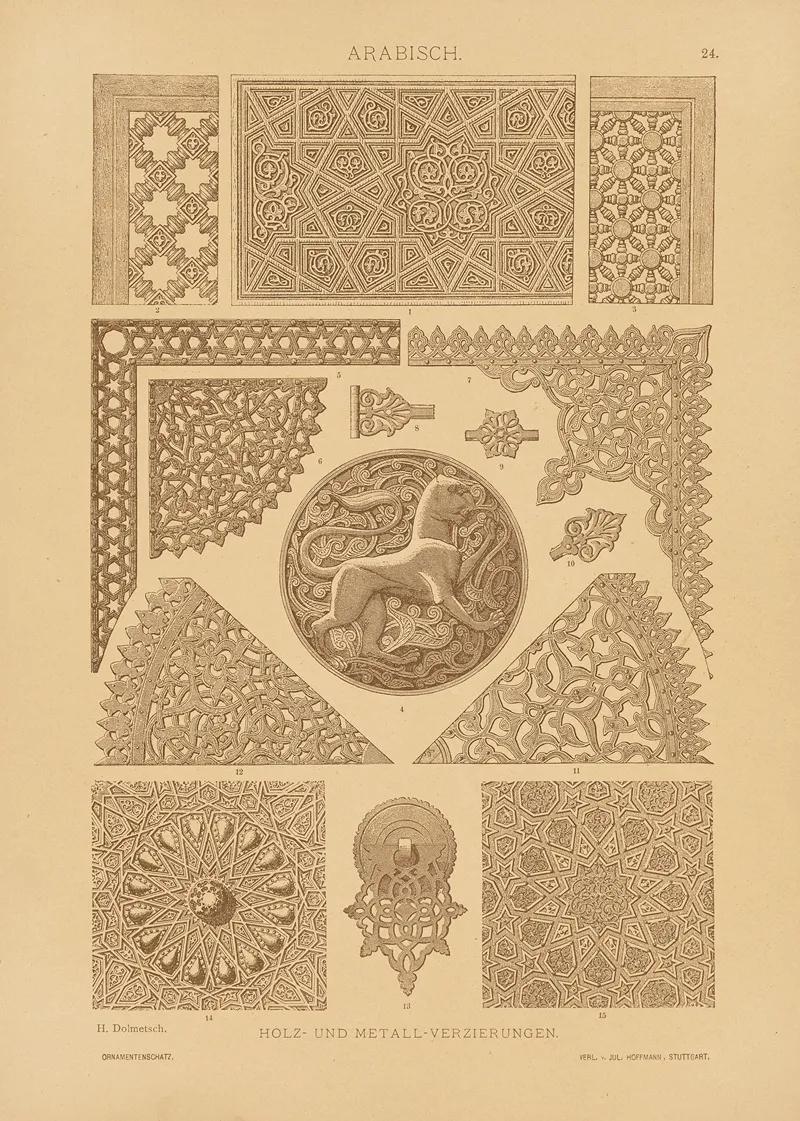 Arabisch Holz Und Metall Verzierungen Wall Art by Heinrich Dolmetsch - High-Resolution Digital Print