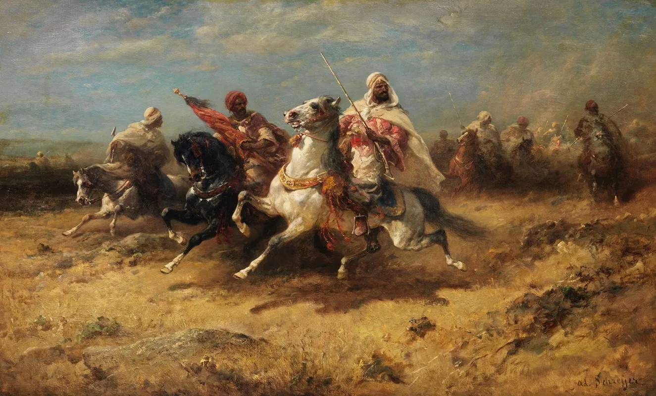 Arabische Reiter Wall Art by Adolf Schreyer - High-Resolution Digital Print