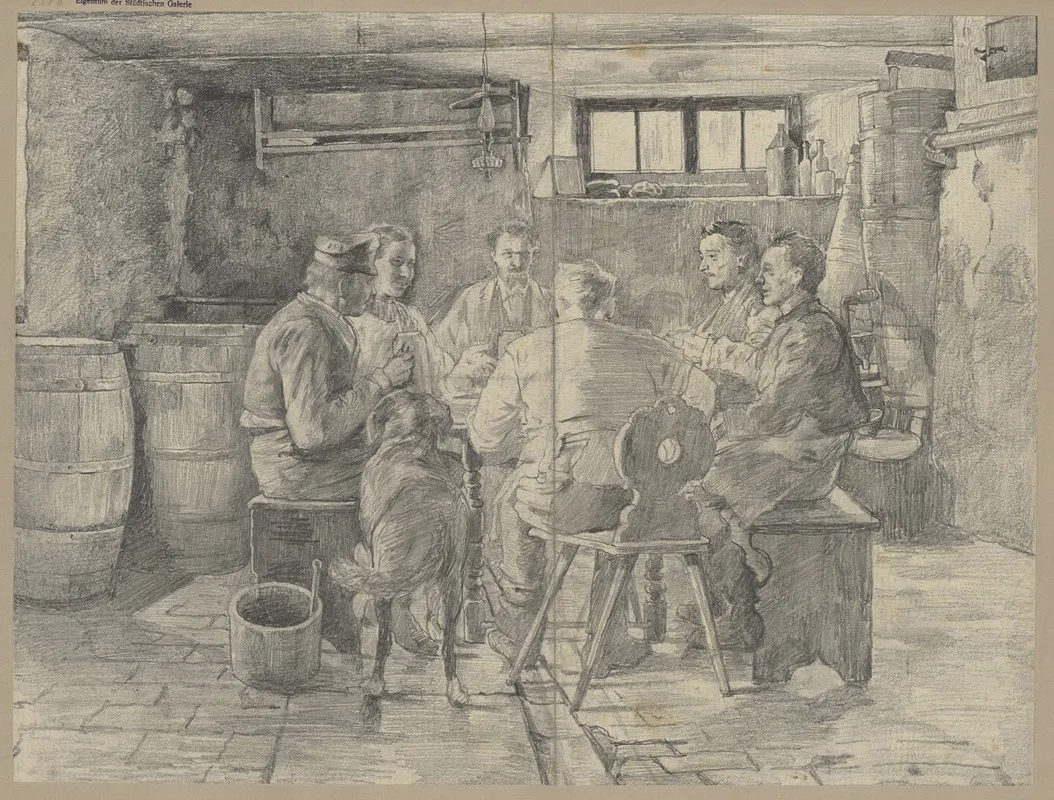 Arbeiter Bei Der Mahlzeit Wall Art by Reinhold Werner - High-Resolution Digital Print