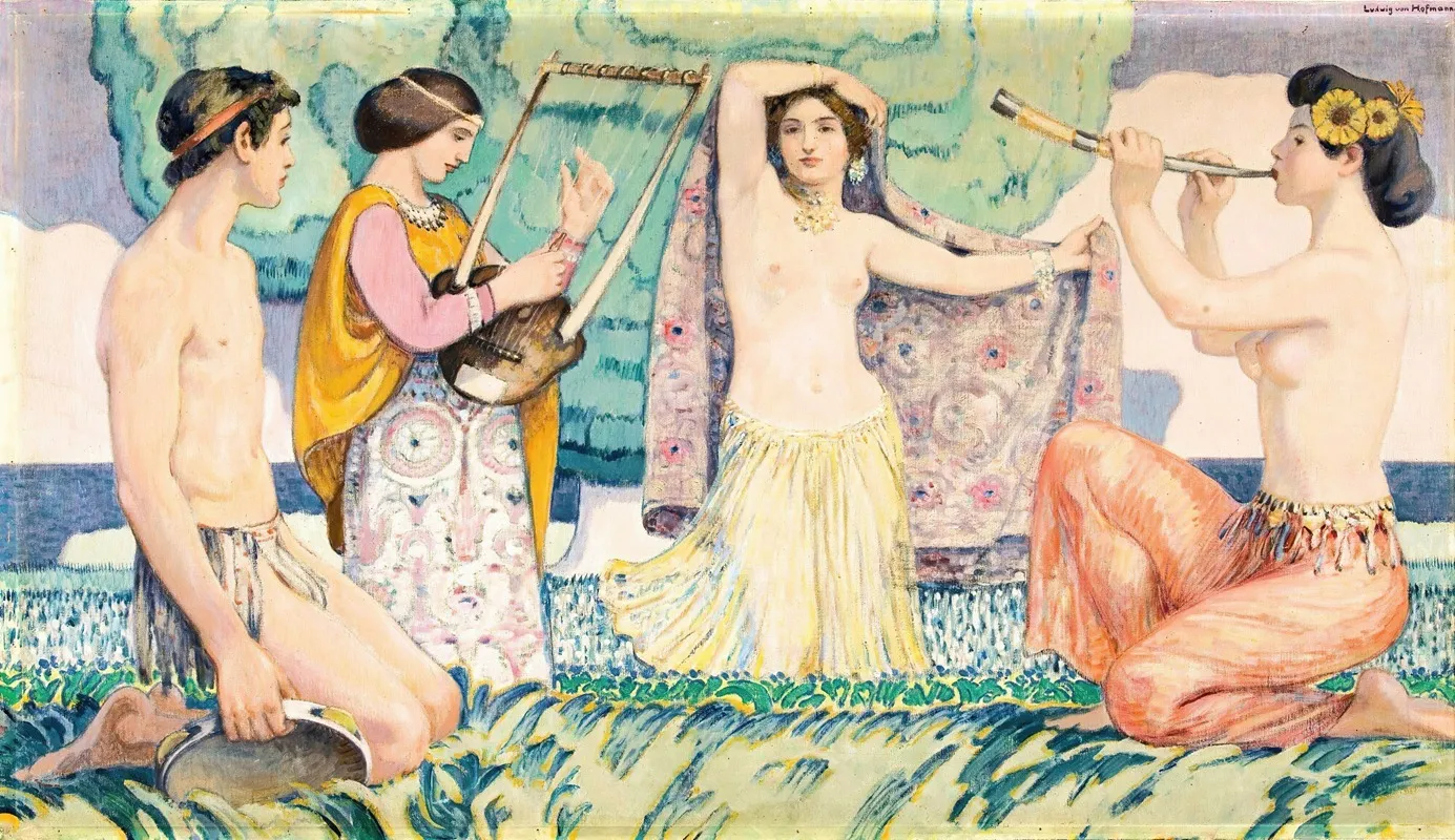 Arcadian Idyll Wall Art by Ludwig von Hofmann - High-Resolution Digital Print