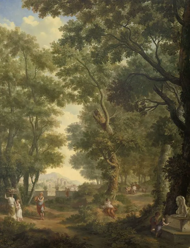 Arcadian Landscape One Of A Series Of Ten Murals In The Garden Room Of The Main Floor Of The Amsterdam House Herengracht 524